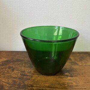 Vintage Anchor Hocking Forest Green Glass 5.5" Splash Proof Mixing Bowl MCM